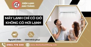 máy lạnh chỉ có gió không có hơi lạnh Điện lạnh Anh Thắng