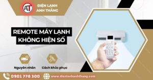 Remote máy lạnh không hiện số Điện lạnh Anh Thắng