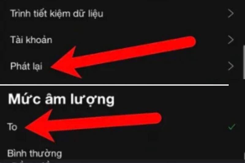 Tăng mức âm lượng trên app