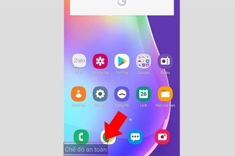 vào chế độ an toàn