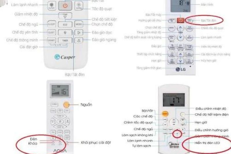 cách bật hiển thị nhiệt độ một số máy lạnh