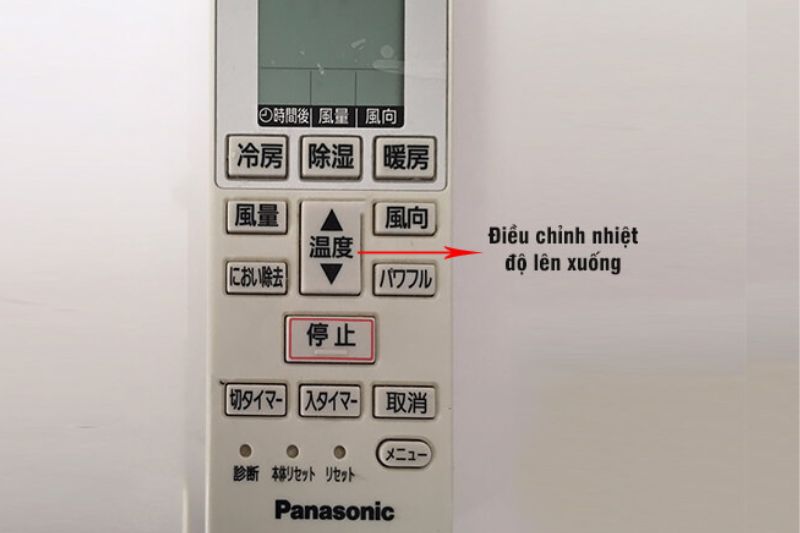 chỉnh nhiệt độ máy lạnh nội địa