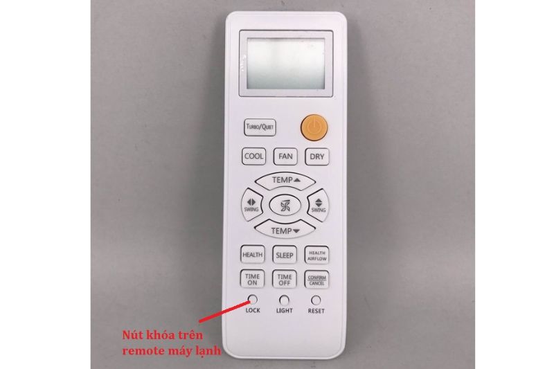 remote đang bật chế độ khóa