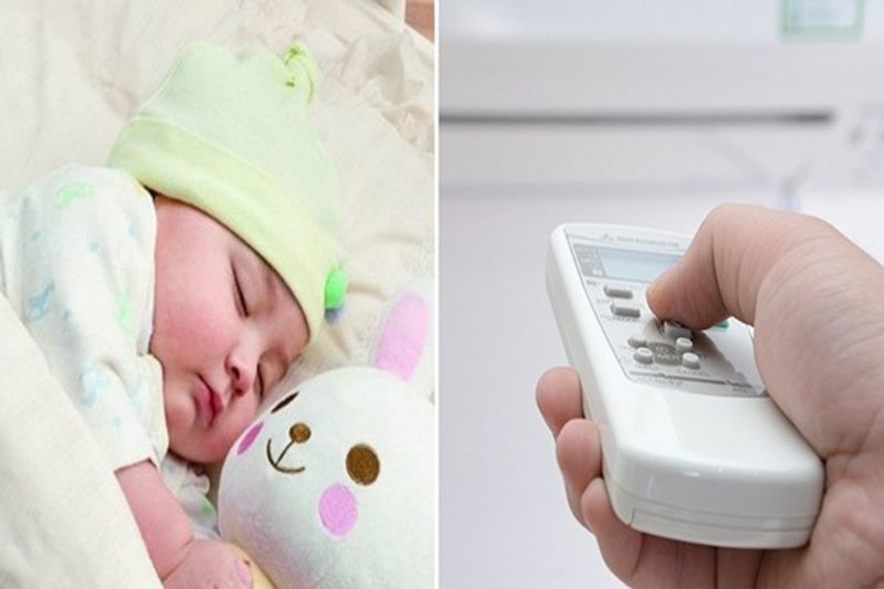 trẻ bị sốt nằm máy lạnh được không