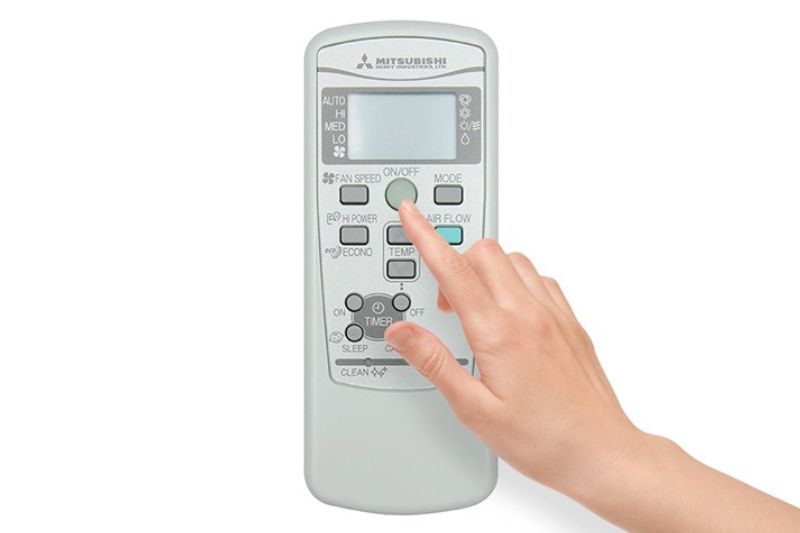 bật tắt máy lạnh mitsubishi heavy