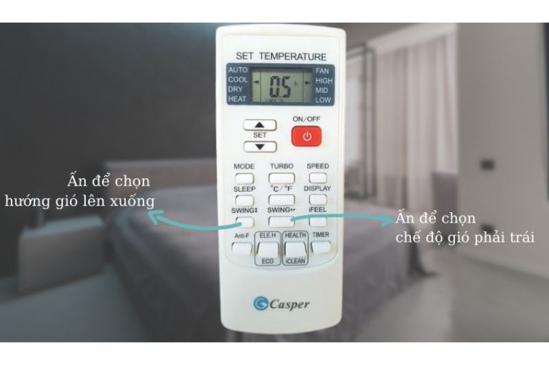 cài đặt hướng gió