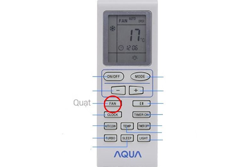 chế độ fan máy lạnh aqua
