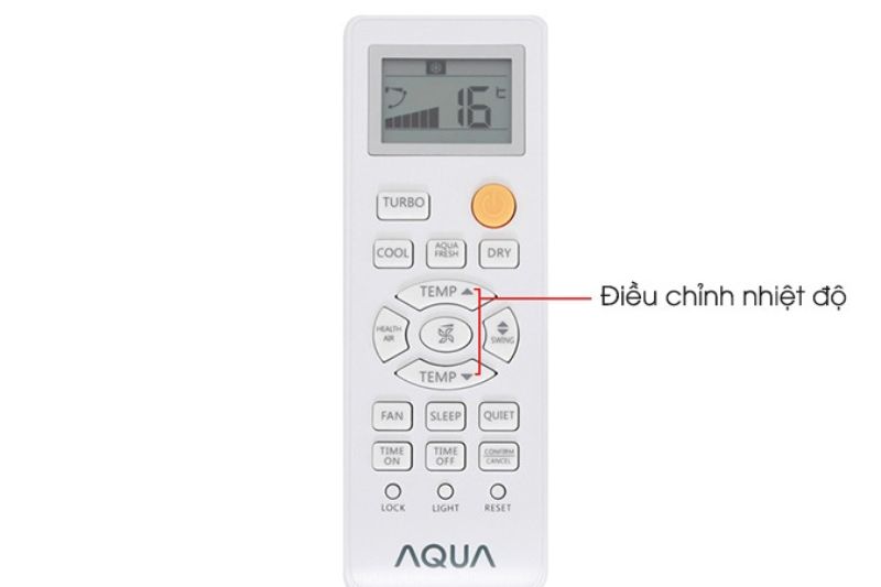 chỉnh nhiệt độ máy lạnh aqua