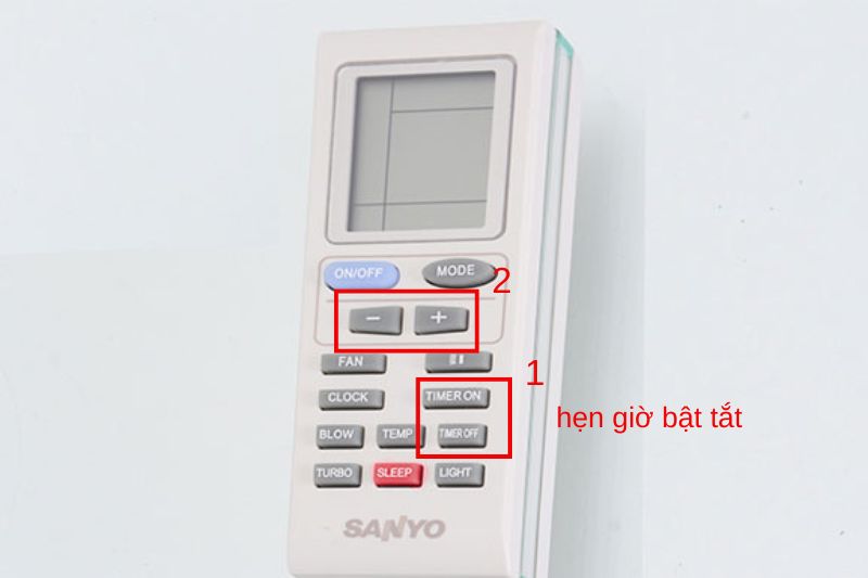 Tip Hướng Dẫn Sử Dụng Remote Máy Lạnh Sanyo Chi Tiết Nhất 2025 hẹn giờ sanyo