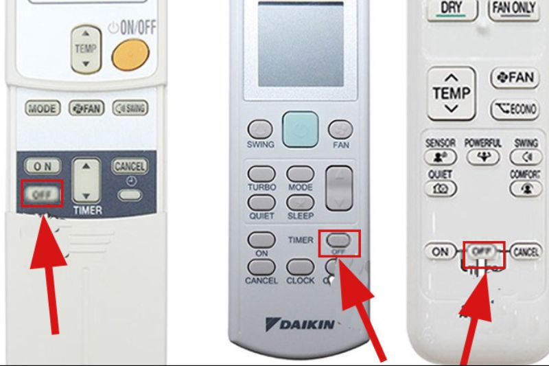 hẹn giờ tắt máy lạnh daikin