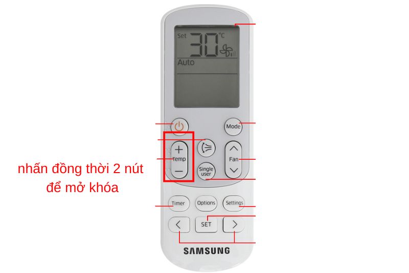 mở khóa remote samsung