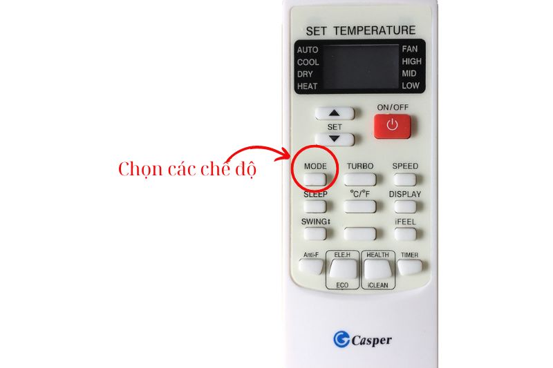 mode máy lạnh casper