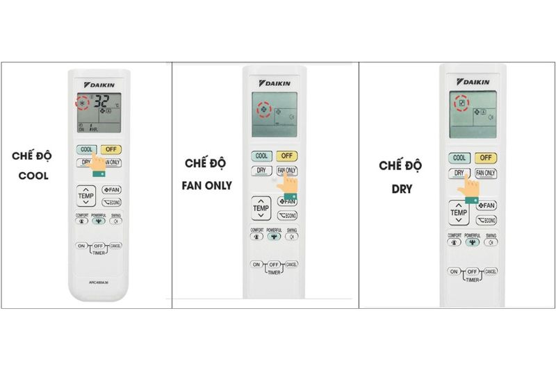 mode máy lạnh daikin
