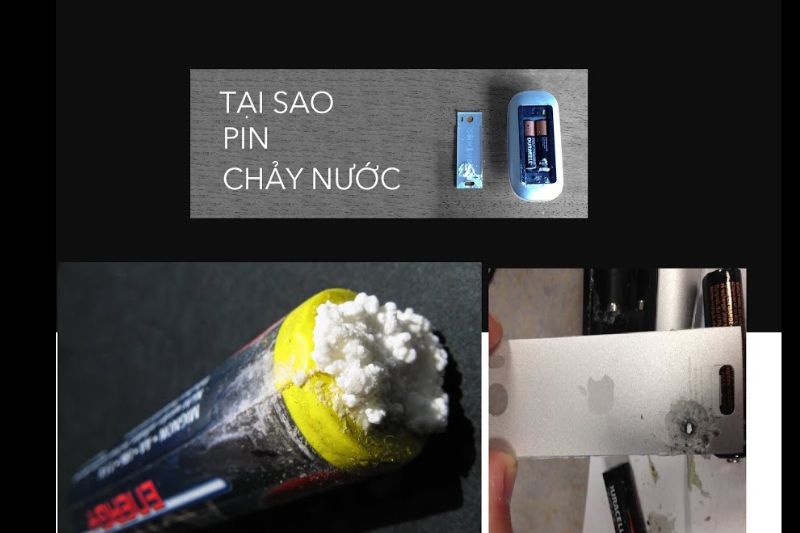 pin chảy nước