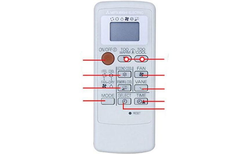 remote máy lạnh mitsubishi
