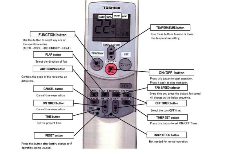 remote máy lạnh toshiba nhật
