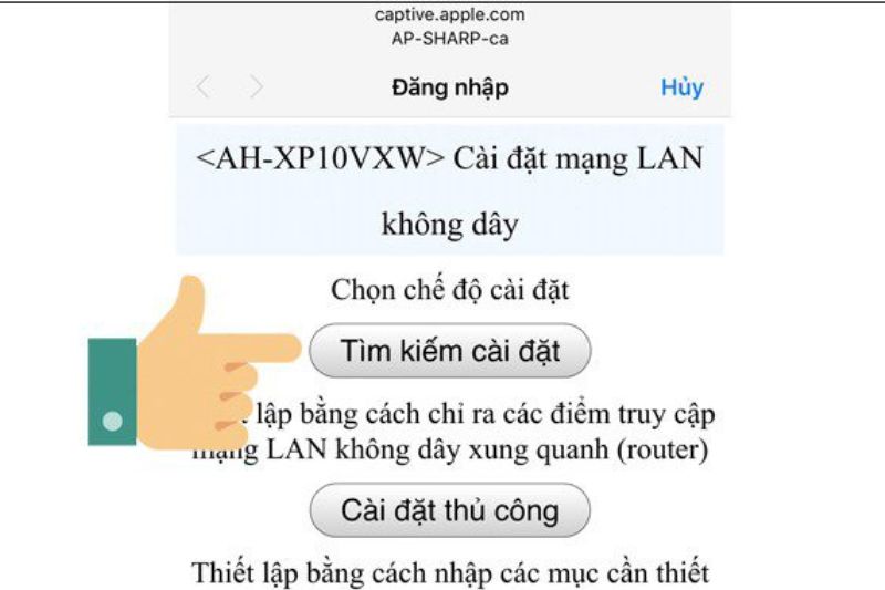 tìm kiếm cài đặt