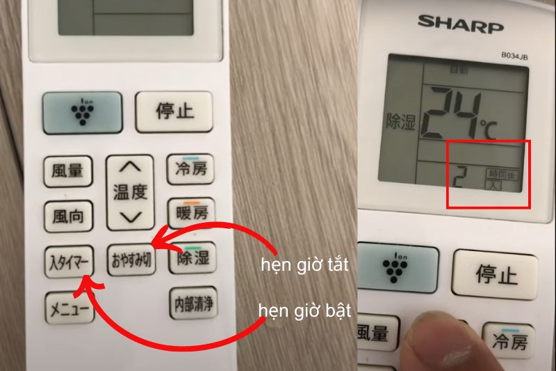hẹn giờ sharp nội địa