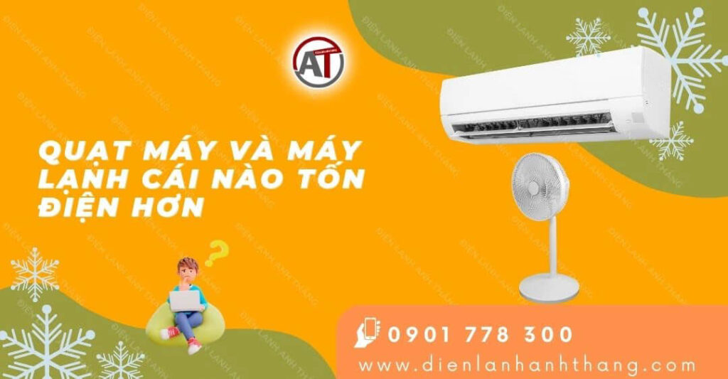 Quạt Máy Và Máy Lạnh Cái Nào Tốn Điện Hơn? Tìm Hiểu Ngay 2025 quạt máy và máy lạnh cái nào tốn điện hơn Điện lạnh Anh Thắng
