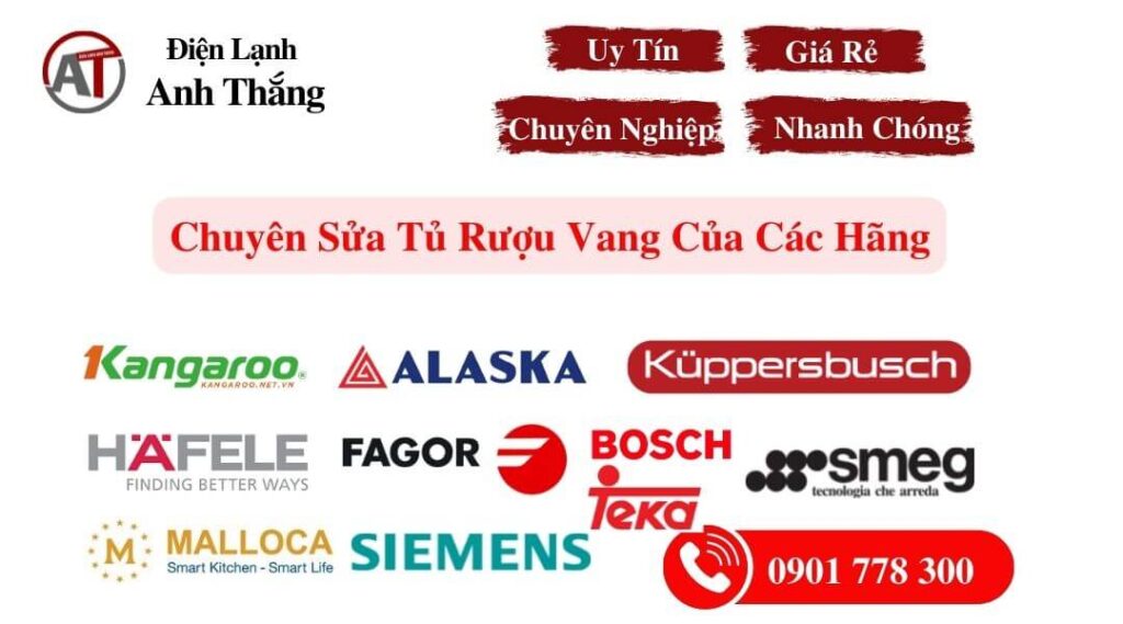 Sửa tủ rượu vang tất cả các hãng Điện lạnh Anh Thắng
