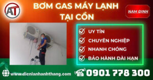 Bơm gas máy lạnh tại Cồn Điện lạnh Anh Thắng