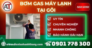 Bơm gas máy lạnh tại Gôi Điện lạnh Anh Thắng