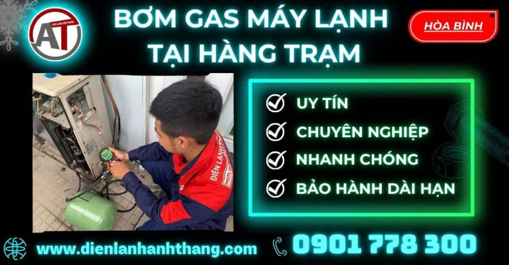 Bơm gas máy lạnh tại Hàng Trạm Điện lạnh Anh Thắng