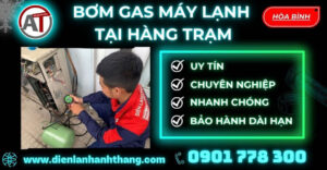 Bơm gas máy lạnh tại Hàng Trạm Điện lạnh Anh Thắng