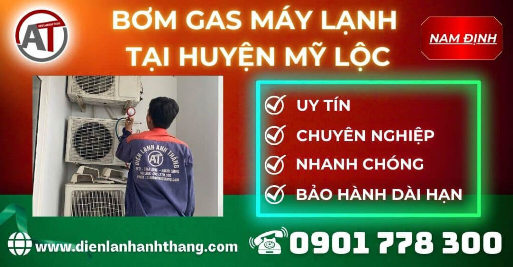 Bơm gas máy lạnh tại Huyện Mỹ Lộc Điện lạnh Anh Thắng
