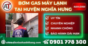 Bơm gas máy lạnh tại Huyện Nghĩa Hưng Điện lạnh Anh Thắng