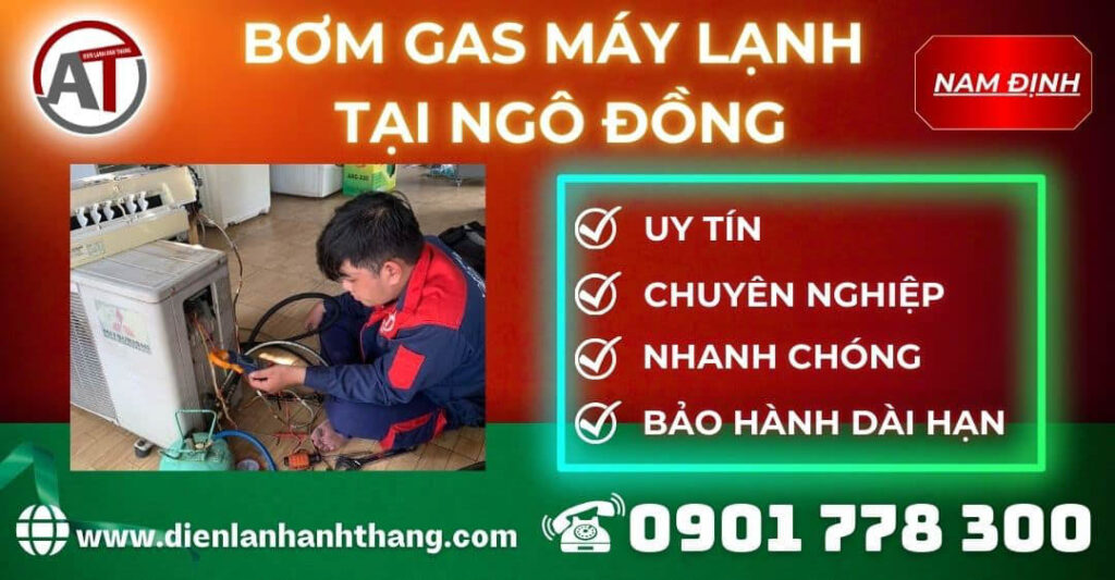 Bơm gas máy lạnh tại Ngô Đồng Điện lạnh Anh Thắng