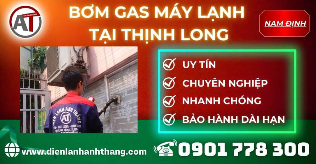Bơm gas máy lạnh tại Thịnh Long Điện lạnh Anh Thắng