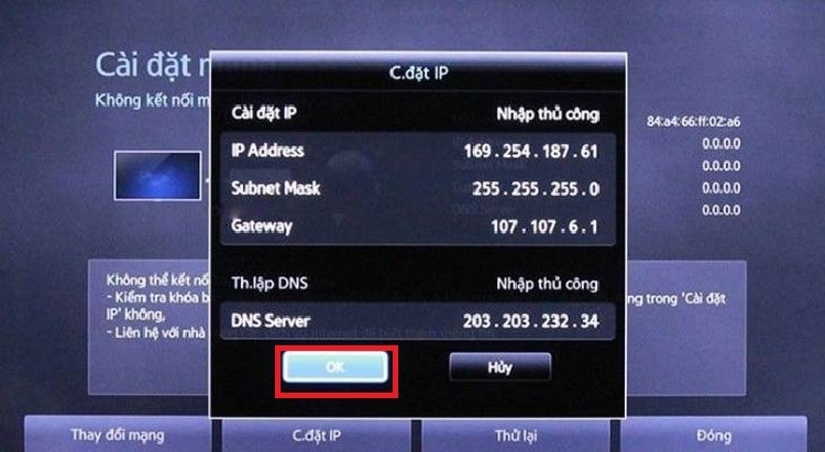 Lỗi Tivi Samsung Không Bắt Được Wi-Fi Và Cách Thức Khắc Phục 2025 Nhập địa chỉ ip