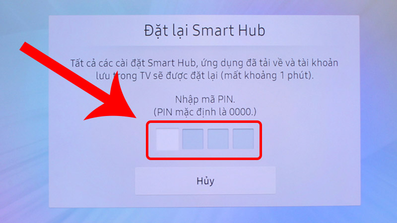 Nhập mã pin xác nhận