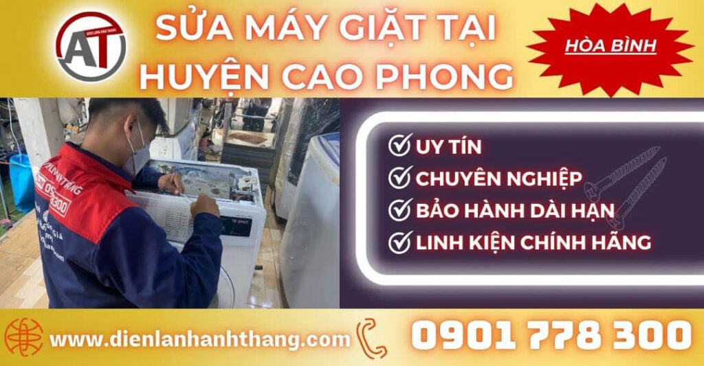 Sửa máy giặt tại Huyện Cao Phong Điện lạnh Anh Thắng