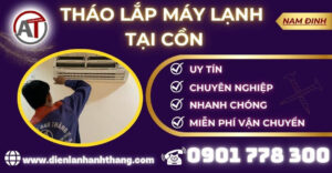 Tháo lắp máy lạnh tại Cồn Điện lạnh Anh Thắng