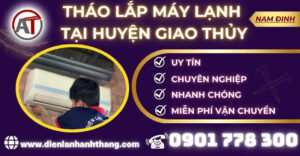 Tháo lắp máy lạnh tại Huyện Giao Thủy Điện lạnh Anh Thắng