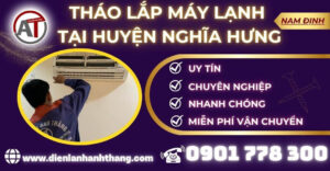 Tháo lắp máy lạnh tại Huyện Nghĩa Hưng Điện lạnh Anh Thắng
