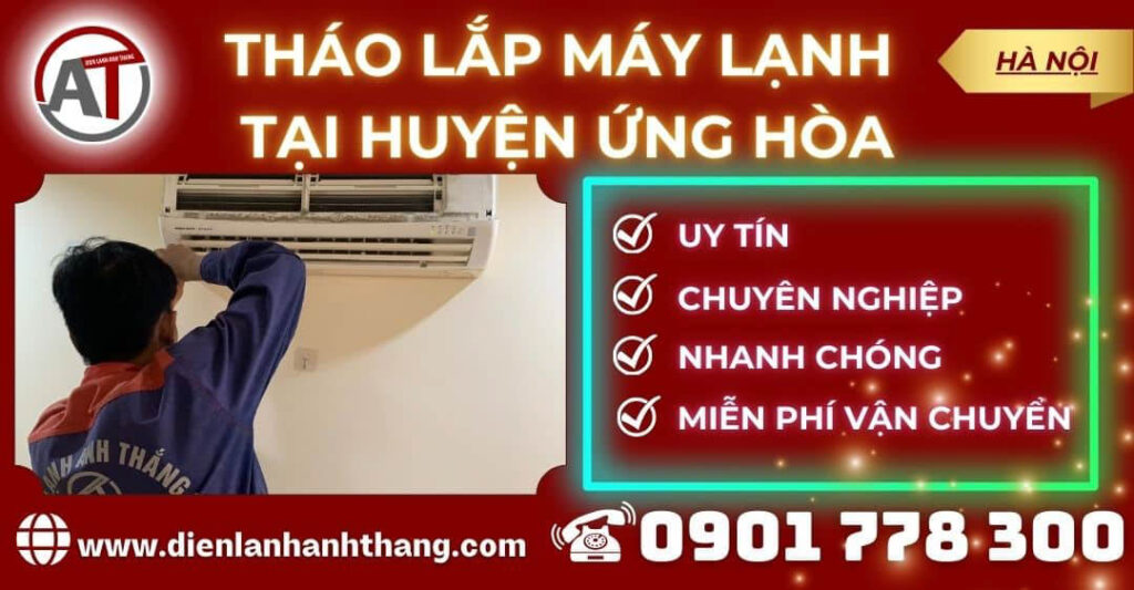 Tháo lắp máy lạnh tại Huyện Ứng Hòa Điện lạnh Anh Thắng