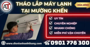 Tháo Lắp máy lạnh tại Mường Khến Điện lạnh Anh Thắng