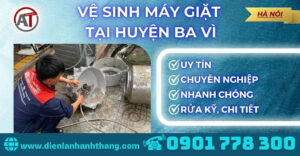Vệ sinh máy giặt tại Huyện Ba Vì Điện lạnh Anh Thắng