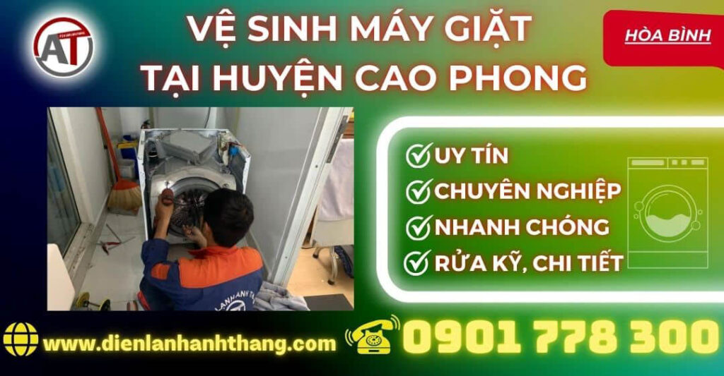 Vệ sinh máy giặt tại Huyện Cao Phong Điện lạnh Anh Thắng