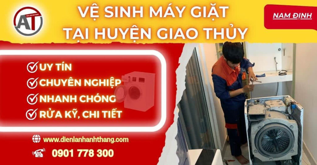 Vệ sinh máy giặt tại Huyện Giao Thủy Điện lạnh Anh Thắng