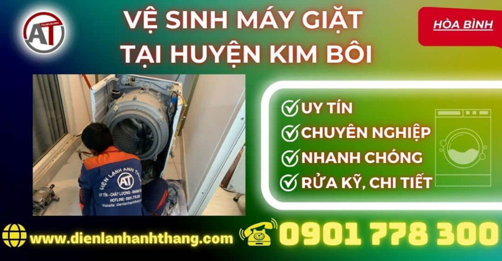 Vệ sinh máy giặt tại Huyện Kim Bôi Điện lạnh Anh Thắng