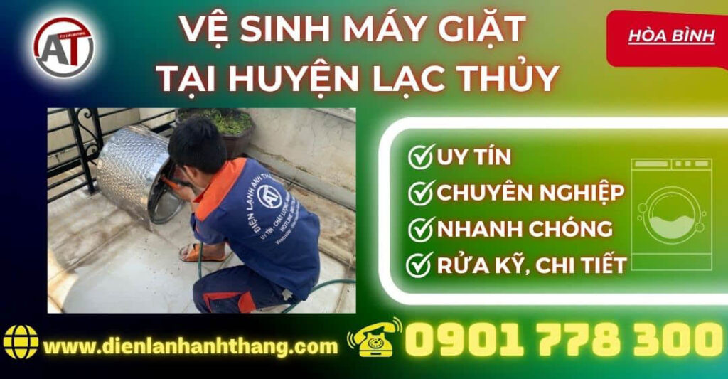 Vệ sinh máy giặt tại Huyện Lạc Thủy Điện lạnh Anh Thắng