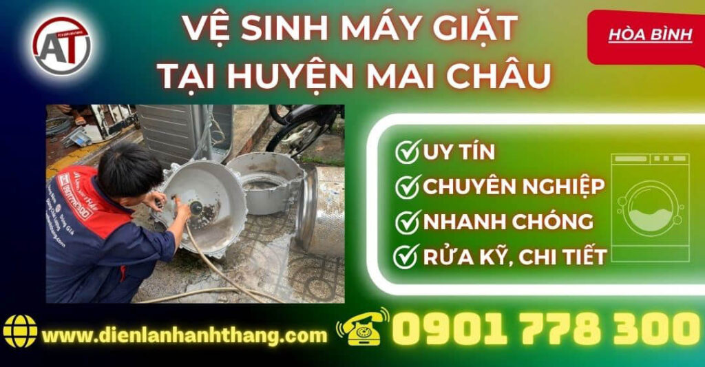 Vệ sinh máy giặt tại Huyện Mai Châu Điện lạnh Anh Thắng