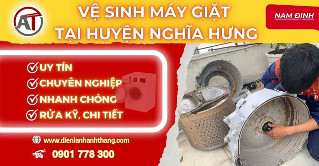Vệ sinh máy giặt tại Huyện Nghĩa Hưng Điện lạnh Anh Thắng
