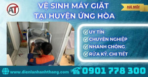 Vệ sinh máy giặt tại Huyện Ứng Hòa Điện lạnh Anh Thắng