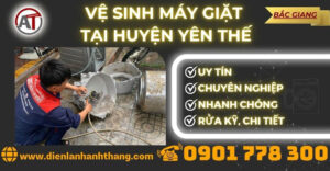 Vệ sinh máy giặt tại Huyện Yên Thế Điện lạnh Anh Thắng