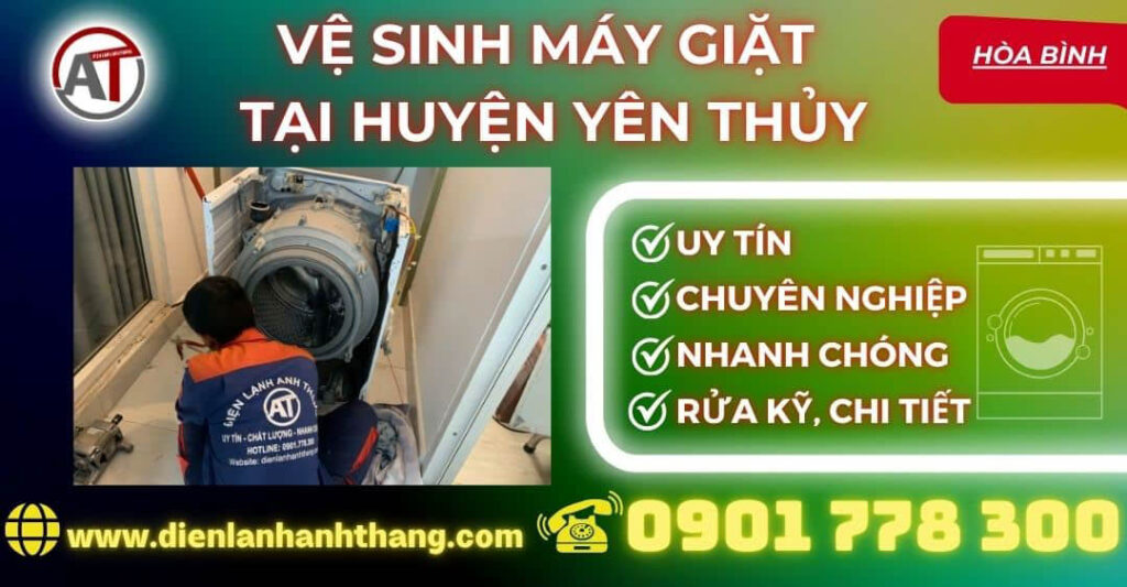Vệ sinh máy giặt tại Huyện Yên Thủy Điện lạnh Anh Thắng